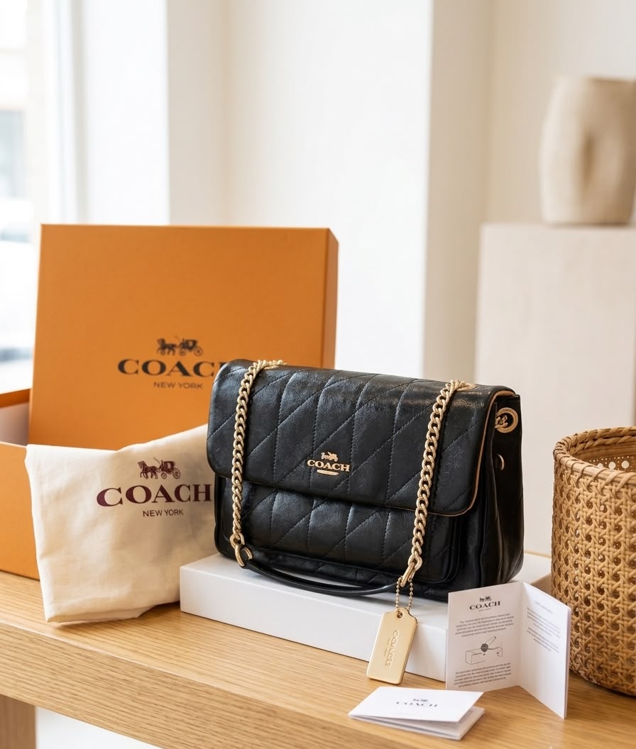 Coach Signature Luxury Designer Tote Handbag